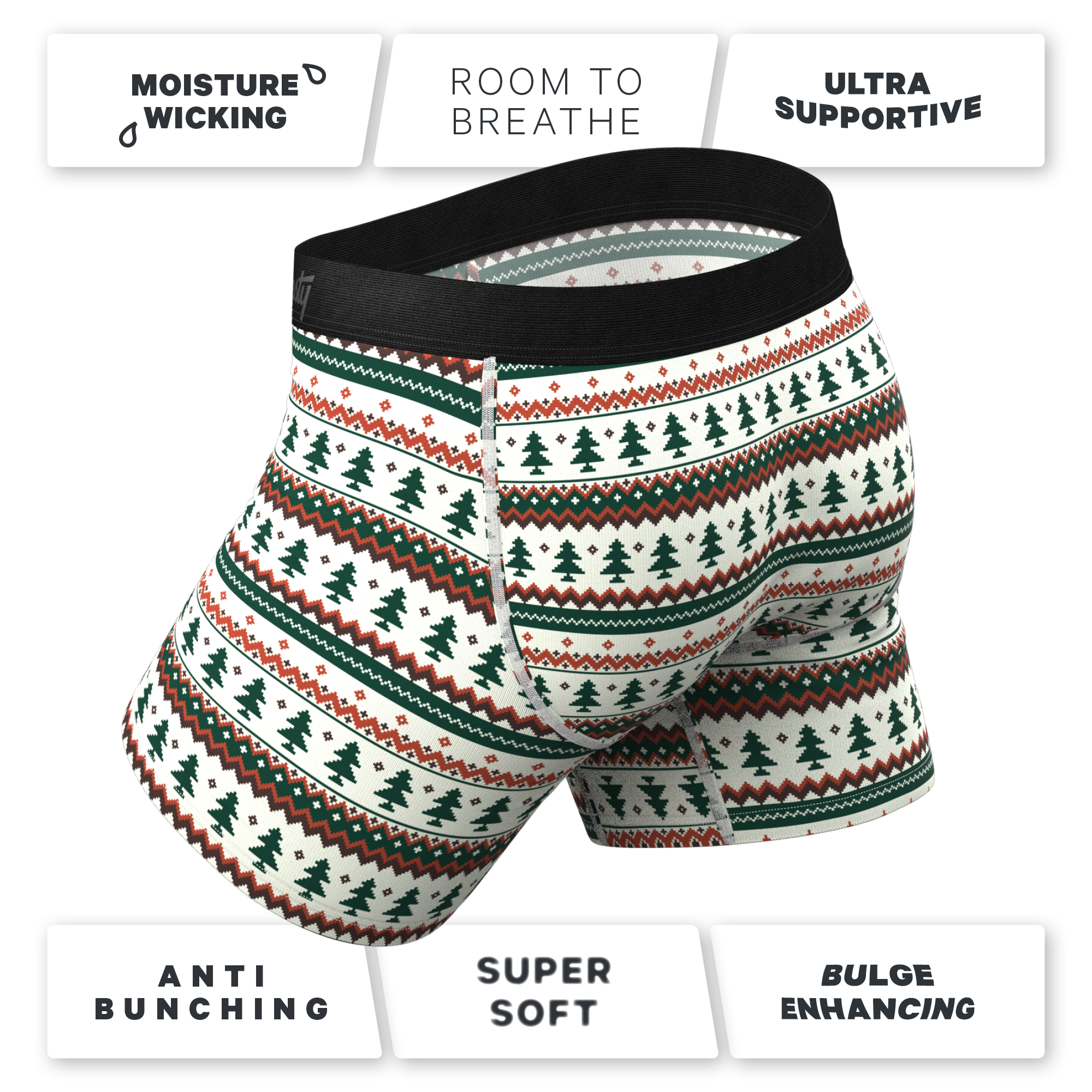 The Stuffed Stocking | Fair Isle Christmas Tree Ball Hammock® Pouch Underwear