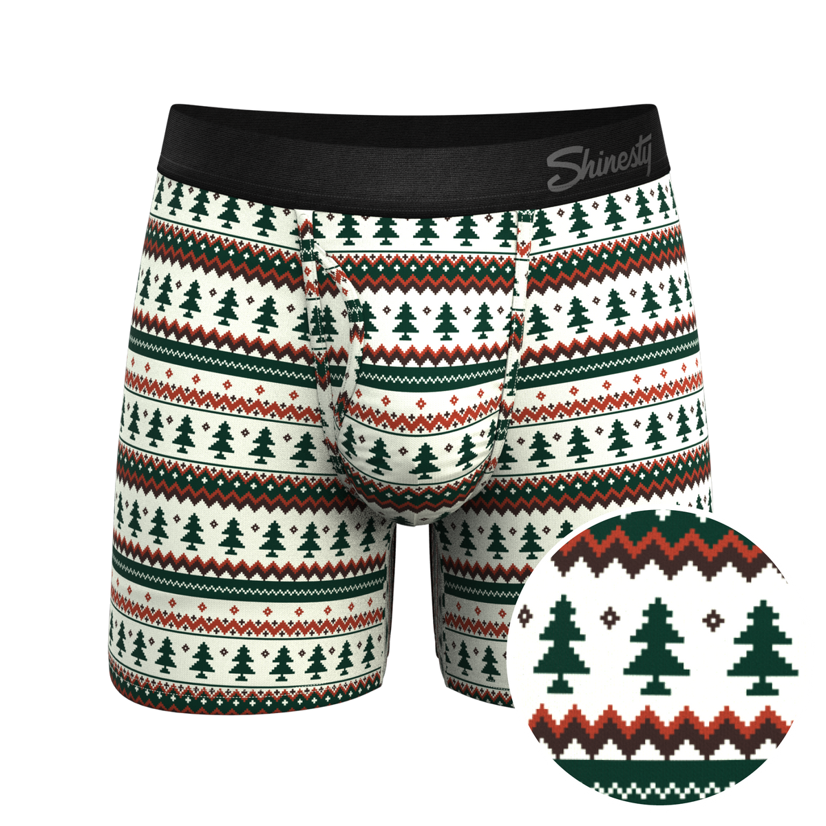 The Stuffed Stocking | Fair Isle Christmas Tree Ball Hammock® Pouch Underwear With Fly