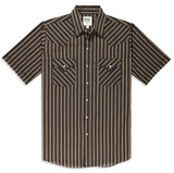 Men's Ely Cattleman Short Sleeve Stripe Western Snap Shirt