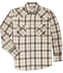 Men's Ely Cattleman Long Sleeve Plaid Western Snap Shirt