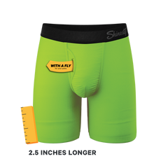 The Supernova | Bright Green Long Leg Ball Hammock® Pouch Underwear With Fly