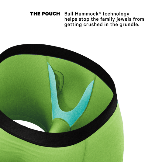 The Supernova | Bright Green Ball Hammock® Pouch Underwear With Fly