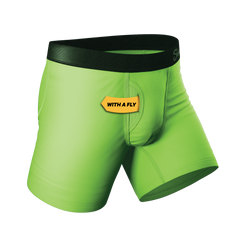 The Supernova | Bright Green Ball Hammock® Pouch Underwear With Fly