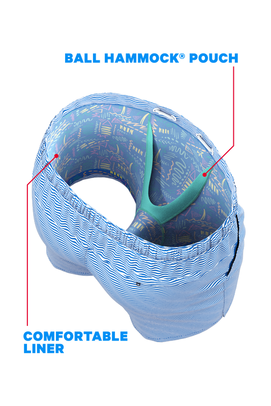 The Swim Lesson | Blue Wave Tropical Ball Hammock® Pouch 5" Swim Trunks