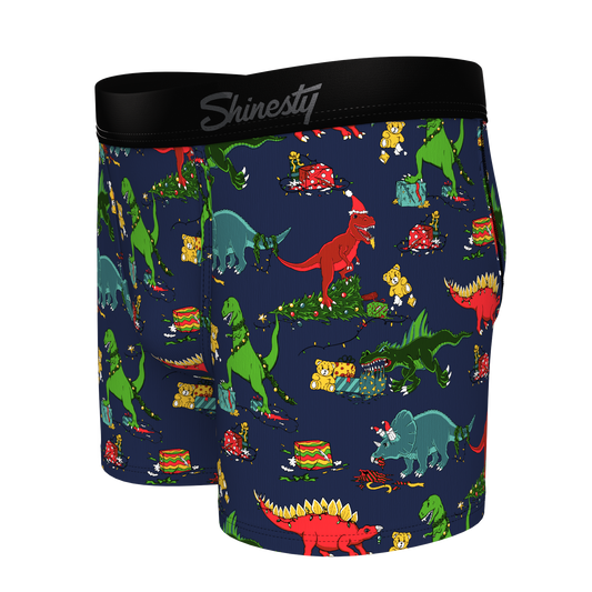 The T-Rexmas | Christmas Dinosaur Boy's Boxer Briefs