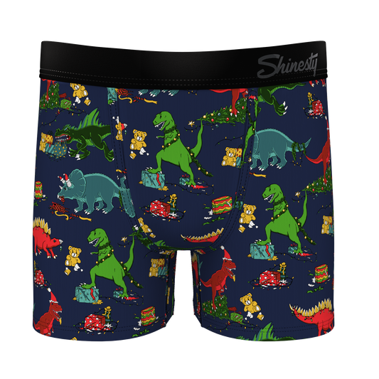 The T-Rexmas | Christmas Dinosaur Boy's Boxer Briefs