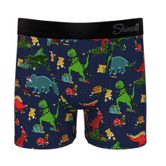 The T-Rexmas | Christmas Dinosaur Boy's Boxer Briefs