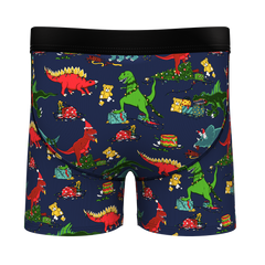 The T-Rexmas | Christmas Dinosaur Boy's Boxer Briefs