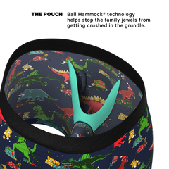 The T-Rexmas | Christmas Dinosaur Ball Hammock® Pouch Underwear With Fly