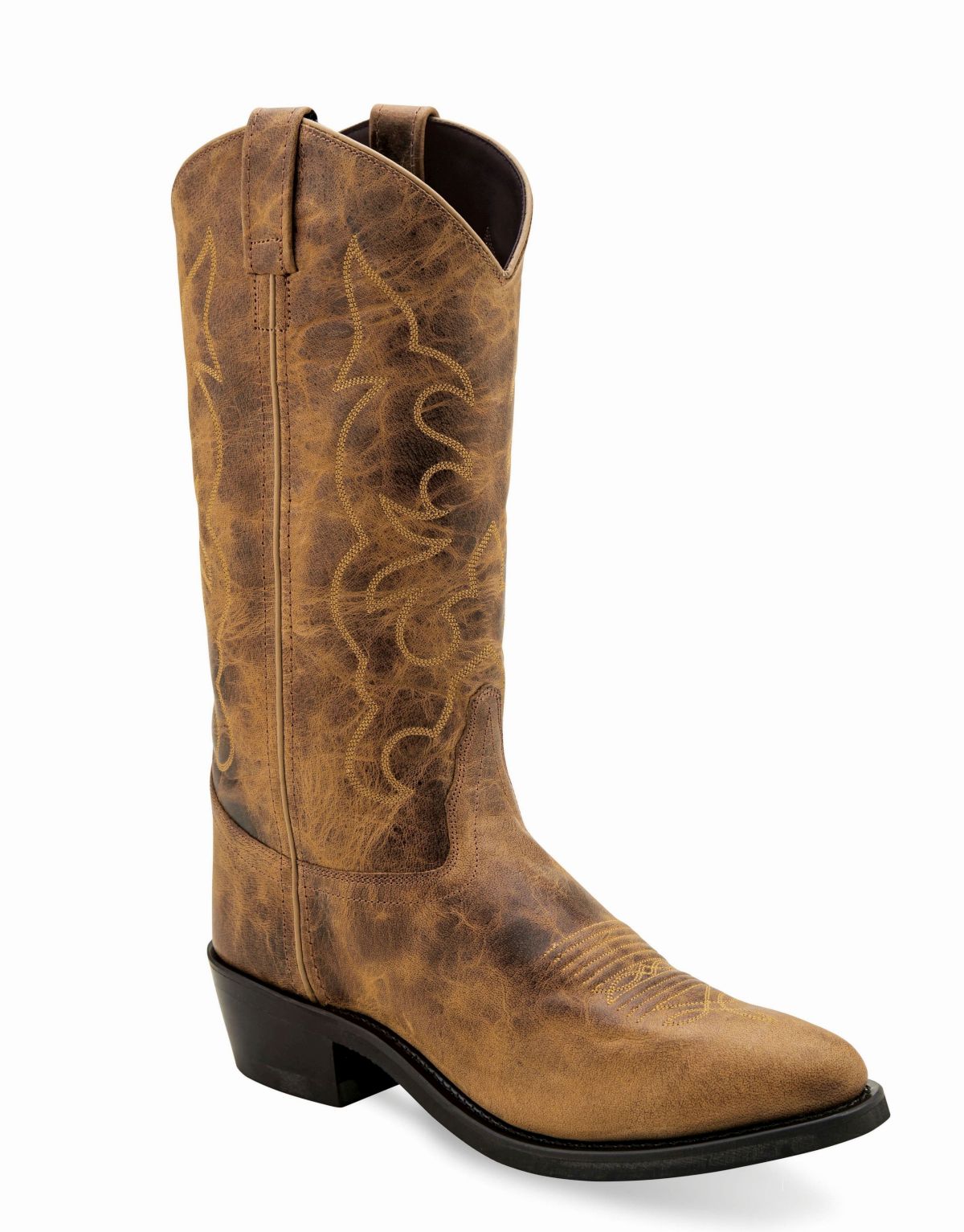 Old West Burnt Tan Men's Cowboy Work Boots - Old West