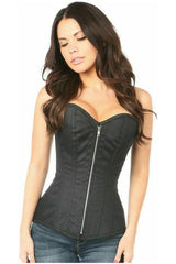 Daisy Corsets Top Drawer Black Cotton Steel Boned Corset w/Zipper