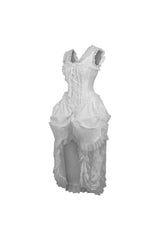 Daisy Corsets Top Drawer Steel Boned White Lace Victorian Bustle Corset Dress - Daisy Corsets