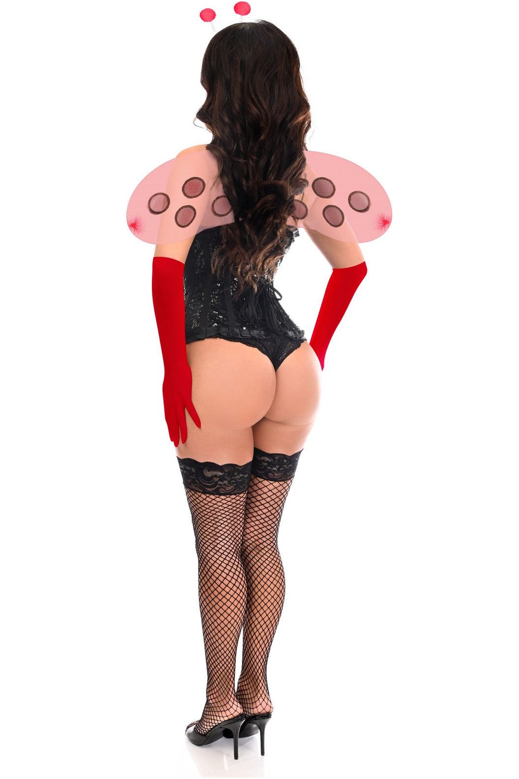 Daisy Corsets Top Drawer 4 PC Pin-Up Ladybug Corset Costume