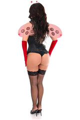 Daisy Corsets Top Drawer 4 PC Pin-Up Ladybug Corset Costume