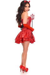 Daisy Corsets Top Drawer 5 PC Sequin Devil Corset Costume - Daisy Corsets