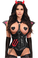 Daisy Corsets Top Drawer 5 PC Black Sequin Devil Harness Corset Costume - Daisy Corsets