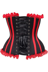 Daisy Corsets Top Drawer Black/Red Steel Boned Burlesque Corset