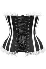 Daisy Corsets Top Drawer Black/White Steel Boned Burlesque Corset