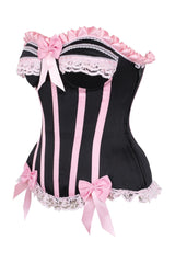 Daisy Corsets Top Drawer Black/Pink Steel Boned Burlesque Corset