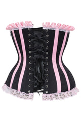 Daisy Corsets Top Drawer Black/Pink Steel Boned Burlesque Corset