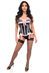 Daisy Corsets Top Drawer Black/Pink Steel Boned Burlesque Corset