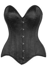 Daisy Corsets Top Drawer Black Satin Steel Boned Overbust Corset