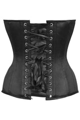 Daisy Corsets Top Drawer Black Satin Steel Boned Overbust Corset