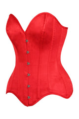 Daisy Corsets Top Drawer Red Satin Steel Boned Overbust Corset