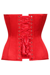 Daisy Corsets Top Drawer Red Satin Steel Boned Overbust Corset