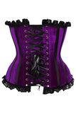 Corsé burlesco con ballenas de acero y terciopelo morado de la colección Top Drawer de Daisy Corsets