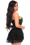 Daisy Corsets Top Drawer 2 PC Green Lace Steel Boned Corset & Skirt Set