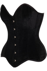 Daisy Corsets Top Drawer Black Velvet Steel Boned Overbust Corset