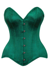 Daisy Corsets Top Drawer Dark Green Satin Steel Boned Overbust Corset