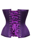 Daisy Corsets Top Drawer Dark Purple Satin Steel Boned Overbust Corset