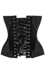 Daisy Corsets Top Drawer Black Velvet & Beaded Steel Boned Overbust Corset