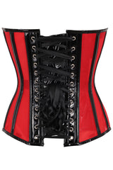 Daisy Corsets Top Drawer Red Mesh Net w/Patent Steel Boned Overbust Corset