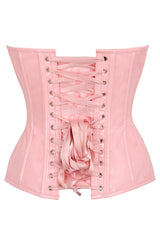 Daisy Corsets Top Drawer Lt Pink Patent Leather Steel Boned Overbust Corset