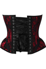 Daisy Corsets Top Drawer Red w/Black Lace Steel Boned Underwire Bustier Corset