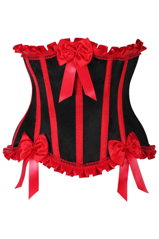 Daisy Corsets Top Drawer Black/Red Steel Boned Burlesque Underbust Corset Waist Cincher