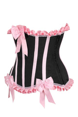 Daisy Corsets Top Drawer Black/Pink Steel Boned Burlesque Underbust Corset Waist Cincher