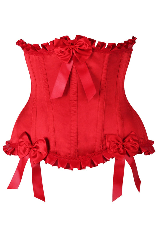 Daisy Corsets Top Drawer Red Steel Boned Burlesque Underbust Corset Waist Cincher