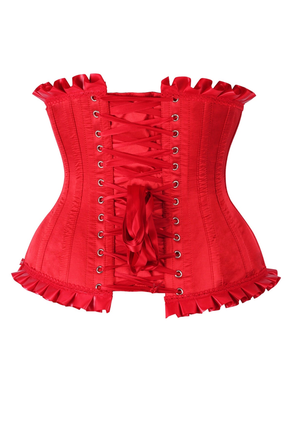 Daisy Corsets Top Drawer Red Steel Boned Burlesque Underbust Corset Waist Cincher