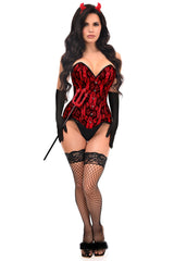 Daisy Corsets Top Drawer 4 PC Premium Devil Corset Costume - Daisy Corsets