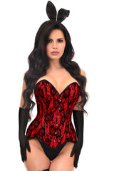 Daisy Corsets Top Drawer 4 PC Premium Red Bunny Corset Costume - Daisy Corsets