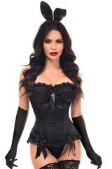 Daisy Corsets Top Drawer 4 PC Black Burlesque Bunny Corset Costume - Daisy Corsets