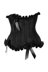 Daisy Corsets Top Drawer Black Steel Boned Burlesque Underbust Corset Waist Cincher