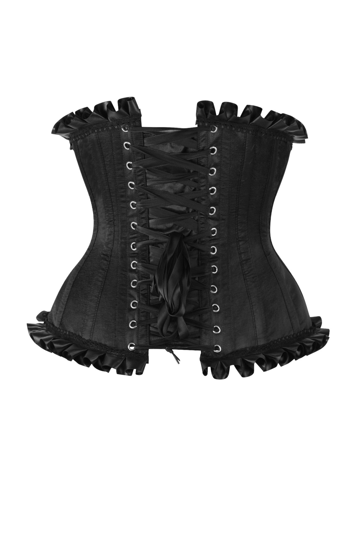 Daisy Corsets Top Drawer Black Steel Boned Burlesque Underbust Corset Waist Cincher