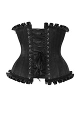 Daisy Corsets Top Drawer Black Steel Boned Burlesque Underbust Corset Waist Cincher