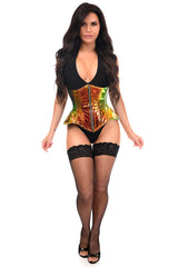 Daisy Corsets Top Drawer Sunset Holo Double Steel Boned Underbust Waist Cincher Corset