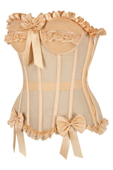 Daisy Corsets Top Drawer Steel Boned Nude Mesh Underwire Bustier Corset